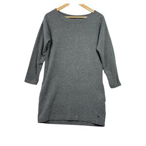 Jack Wills Sweatshirt Dress US Size 8 Cotton Poly Blend 3/4 Sleeve Gray Pockets